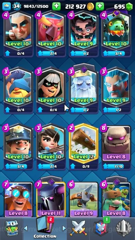 Clash Royale Accounts Lvl 34|Trophy 7004|KTL 12|Limited Skin|Card 119|1 image 5