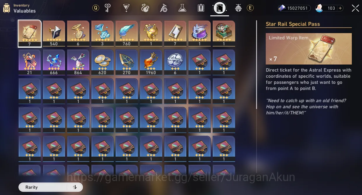 Honkai Star Rail Accounts End Game ASIA [TL70] 13 Limited+Sign (Castorice,Aglaea,Tribbie,Robin,ETC)|Amphoreus|Take Email 6