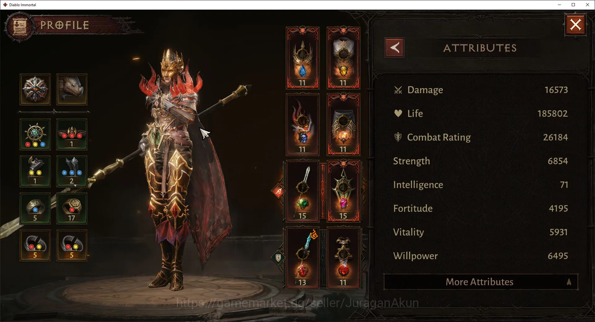 Diablo Immortal Accounts Mid-Tier SEA - anu | can move server | Lv 60(412) Currnet 26K CR |Reso 510|Hell 3 Paragon|0 3