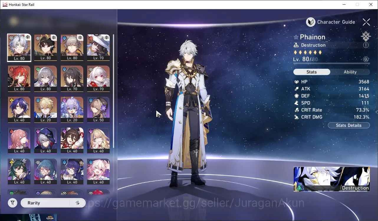 Honkai Star Rail Accounts Mid Game ASIA|TL 63|5 Limited|PhainonE2+Sign,The Dahlia,Danhengperm,Ruan Mei,DR Ratio|MC 4