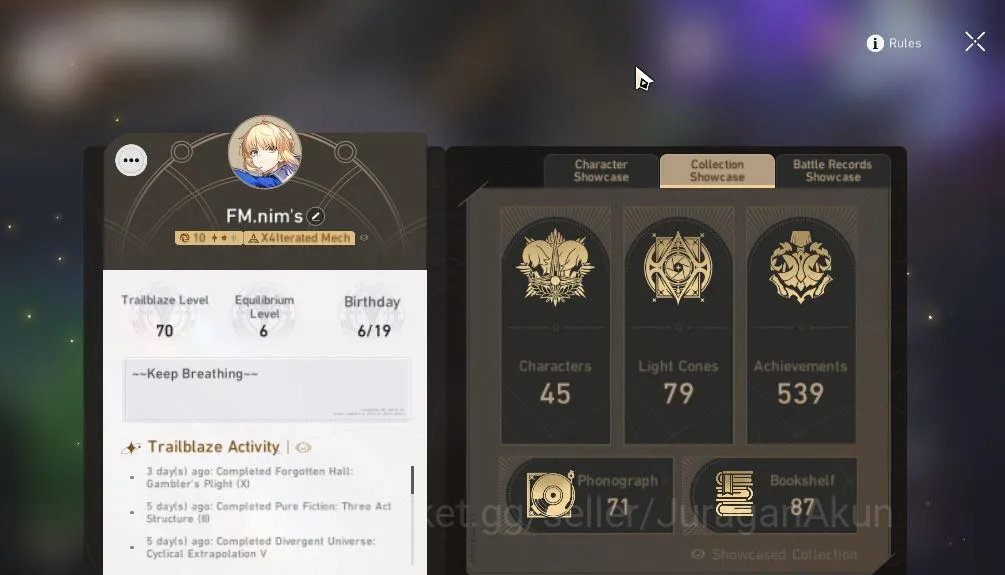 Honkai Star Rail Accounts ASIA|TL70| 15 Limited [Saber+Sign,Firefly+Sign,Rob image 2