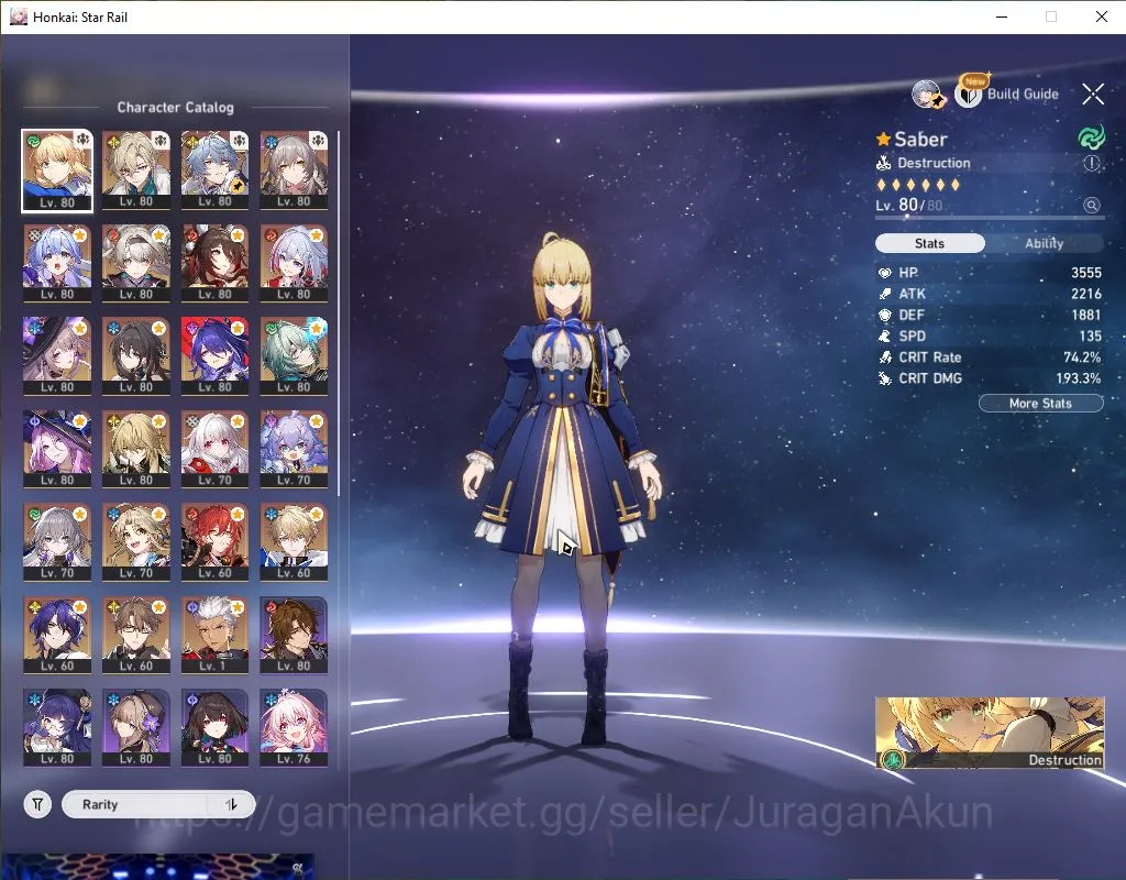 Honkai Star Rail Accounts ASIA|TL70| 15 Limited [Saber+Sign,Firefly+Sign,Rob image 3