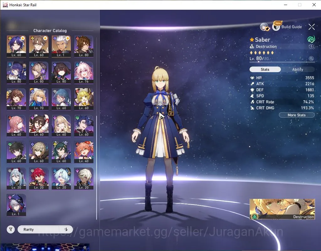 Honkai Star Rail Accounts ASIA|TL70| 15 Limited [Saber+Sign,Firefly+Sign,Rob image 4