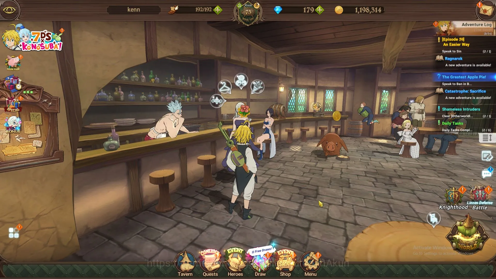 The Seven Deadly Sins: Grand Cross Accounts Midgame ASIA|3M CC|2LR+8UR+Collabs Blessing+179 3