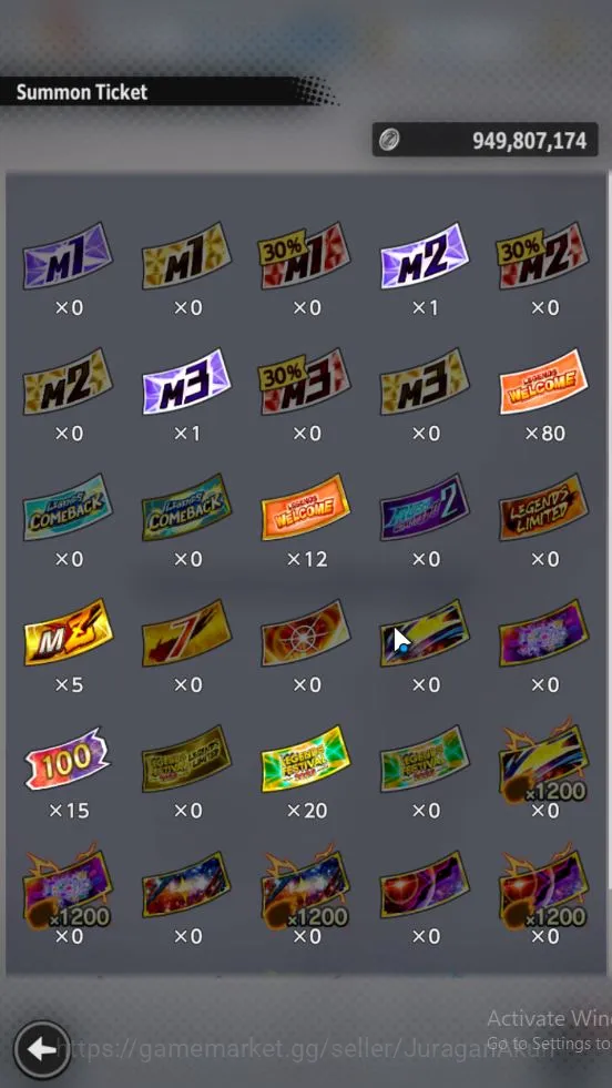 Dragon Ball Legends Accounts Mid-Tier 59M Total Power|LV 153| 4 UL+ 14 LL|SS God SS Vegito,Super FP Seiyan 4 Goku,Super 5