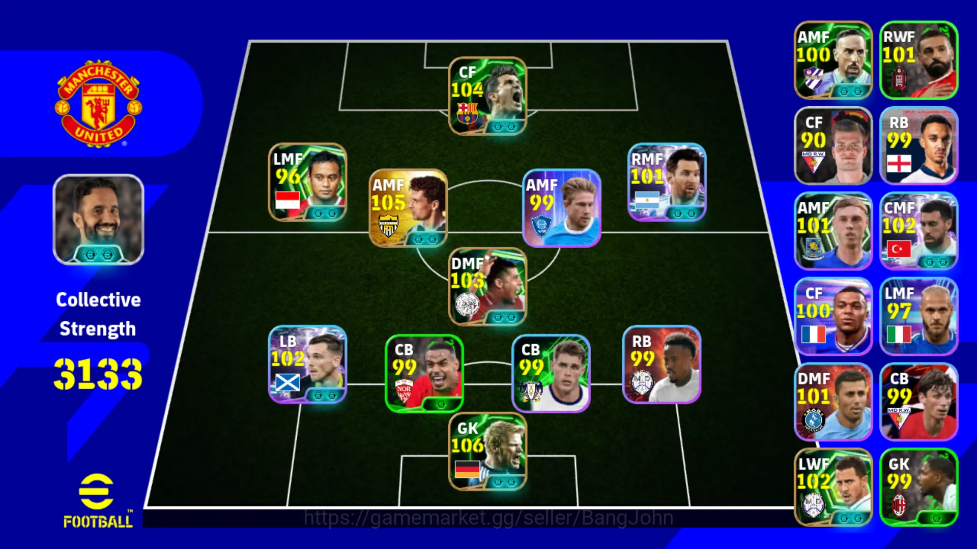 power 3133 | Roberto baggio | David Villa | Andrew Robertson | Oliver kahn |EFB169B eFootball Others power 3133 | Roberto baggio | David Villa | Andrew image 1