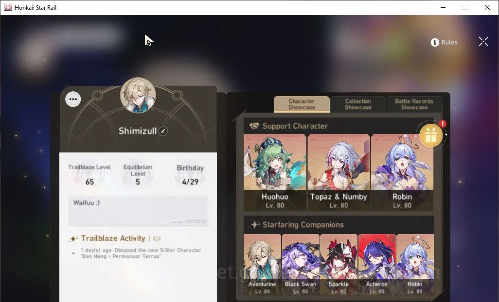 Honkai Star Rail Mid Game ASIA |TL 65|11 Limited|Aventurine+Sign [Huohuo,Rob image 1