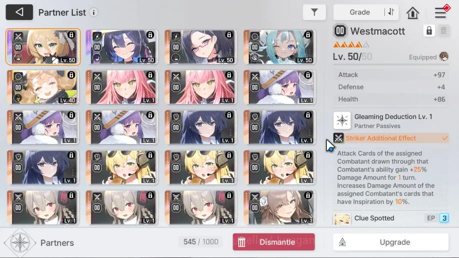 Chaos Zero Nightmare Accounts GLOBAL Lv46|1,5k Crystal|8 SSR 2 Limit 3