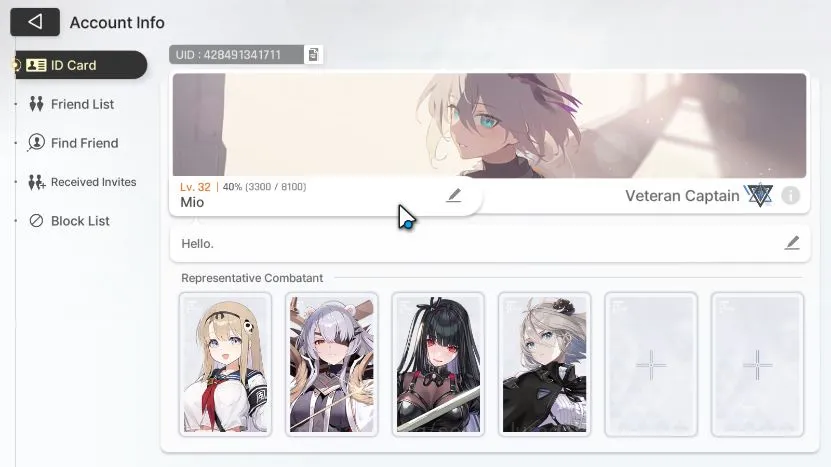 Chaos Zero Nightmare Accounts GLOBAL Lv32|6 SSR(Haru+Prism,Rin,Khalipe,Orlea M1,Kayron M1,Renoa,)8SR(Mika M3,Beryl 4