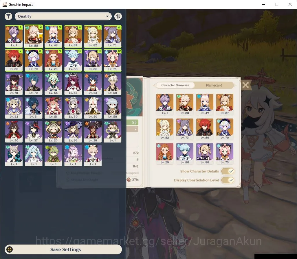 Genshin Impact Mid Game ASIA | AR 55 | 4 Limited+ 5 [5 Star Weapon]| Durin image 1