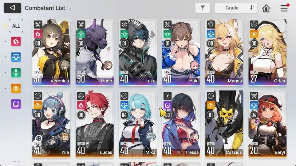 Chaos Zero Nightmare Accounts GLOBAL Lv41|6 SSR 1 Limit (YukiM1,LukeM1,Veronica, image 2