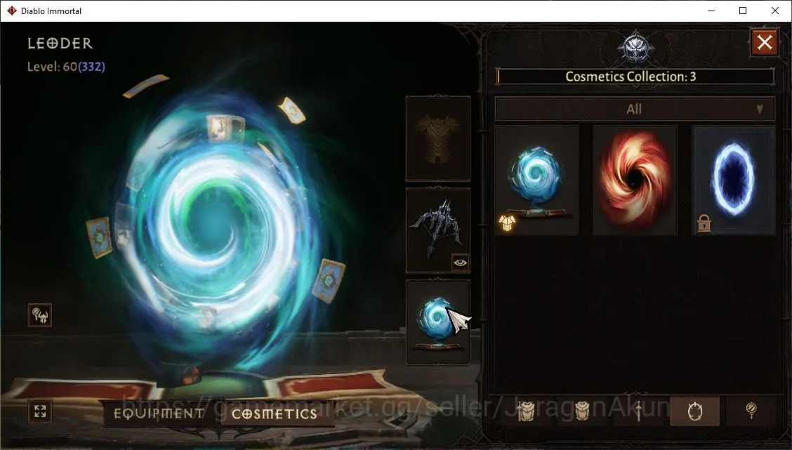 Diablo Immortal Accounts Mid-Tier SEA-Gillian|Lv60(332)Demon Hunter|24K CR|Reso 650|Hell III|Paragon Harbinger|Hell 5