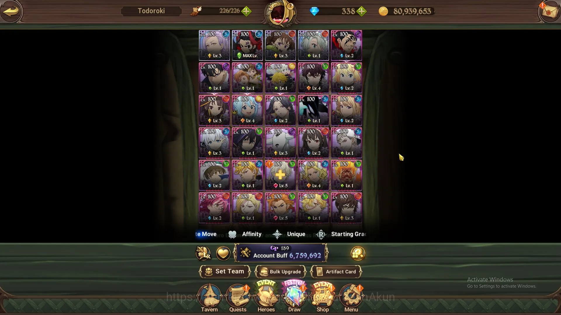 The Seven Deadly Sins: Grand Cross Accounts Endgame ASIA|6,7M CC|4 LR+11 UR+Many Collabs+338 4