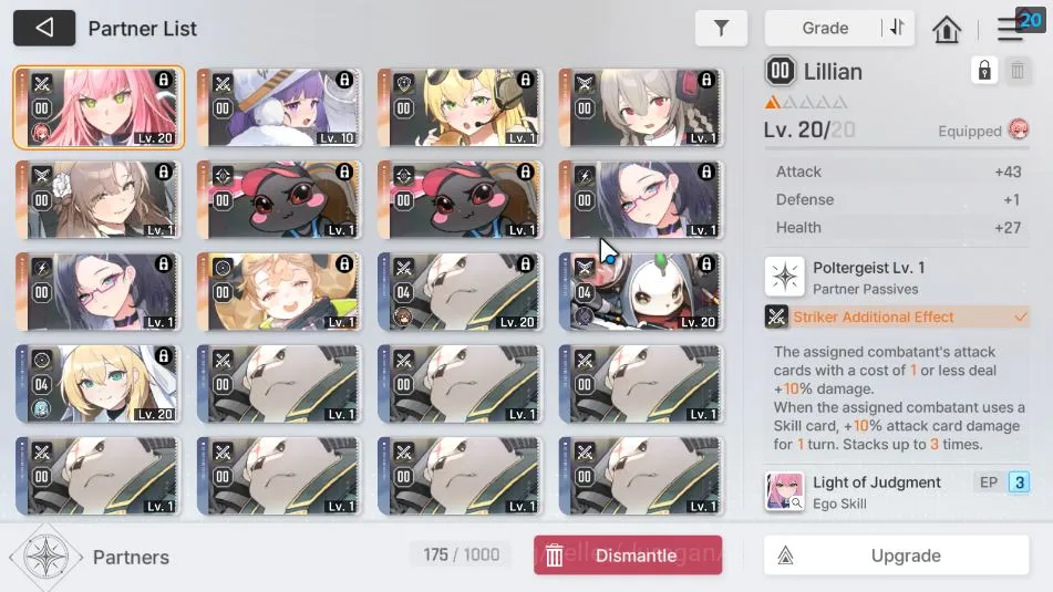 Chaos Zero Nightmare Accounts GLOBAL LV25| 4SSR(Meilin Hugo Yuki Orlea)+ 10SR(MikaM2,LucasM2,CassiusM1,Etc) 10SR 5
