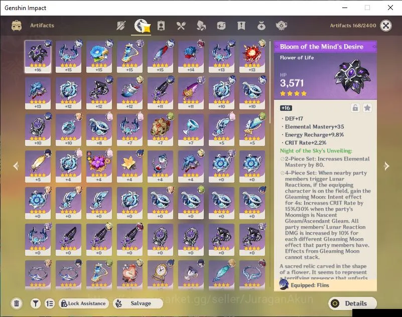 Genshin Impact Accounts ASIA|AR 59|13 Limited+6 [5*Weapon]|Raiden C2,Yelan image 3