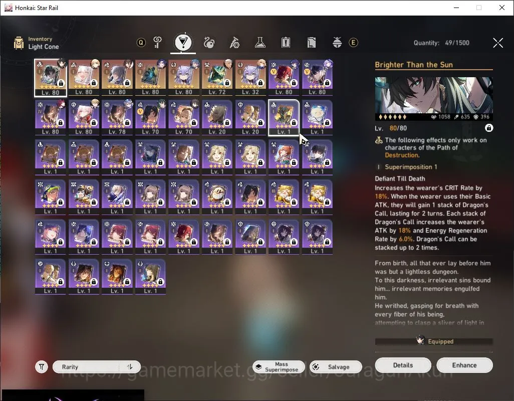 Honkai Star Rail Accounts Mid Game Asia|TL67|9 Limited[Dan Heng+Sign,Kafka,Saber,Archer,Ruan Mei,Silver 3