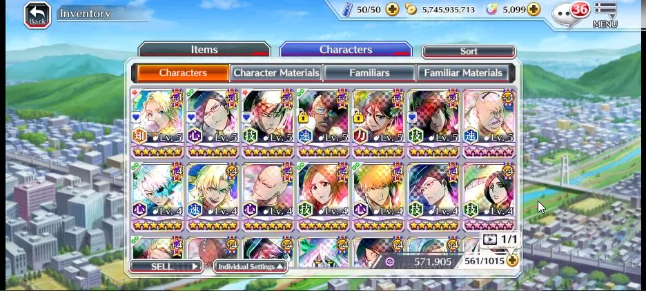 Bleach: Brave Souls Accounts High-End [GLOBAL]|3 MT(Rangiku 10th Ark,Uryu+Renji TYBW25),Nelliel 10th Ark,Ichigo+Rukia 10th 2