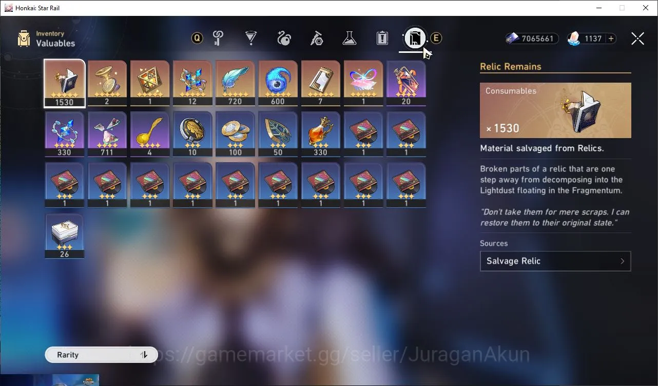 ASIA|TL 65|7 Limited|Castorice+Sign,Phainon,Hyacine,Saber,Ruan Mei,Etc|MC Female|1K SJ|Amphoreus|TakeMail|Check SS(HSR5052) Honkai Star Rail Mid Game ASIA|TL 65|7 Limited|Castorice+Sign,Phainon,Hyacin image 1