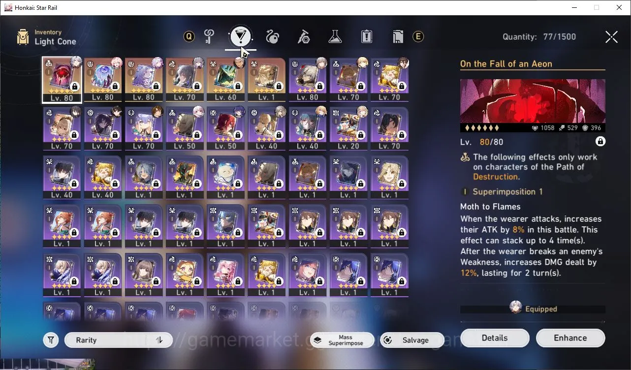 Honkai Star Rail Accounts Mid Game ASIA|TL 65|7 Limited|Castorice+Sign,Phainon,Hyacine,Saber,Ruan Mei,Etc|MC Female|1K 3