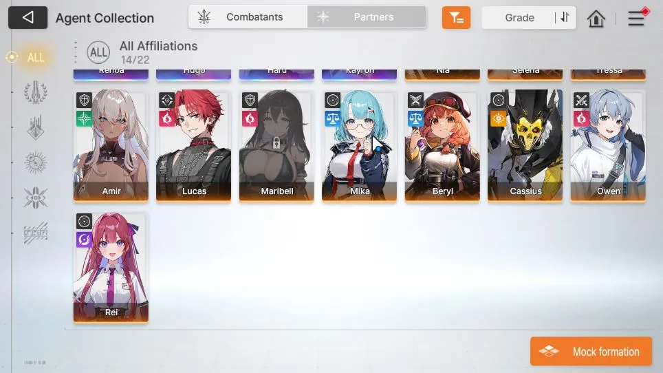 Chaos Zero Nightmare Accounts GLOBAL Lv28| 4SSR(Luke,Meilin,Haru,Kayron)+10SR(Cassius,Lucas,Selena,Nia,Beryl,Amir,etc)+6SR 4