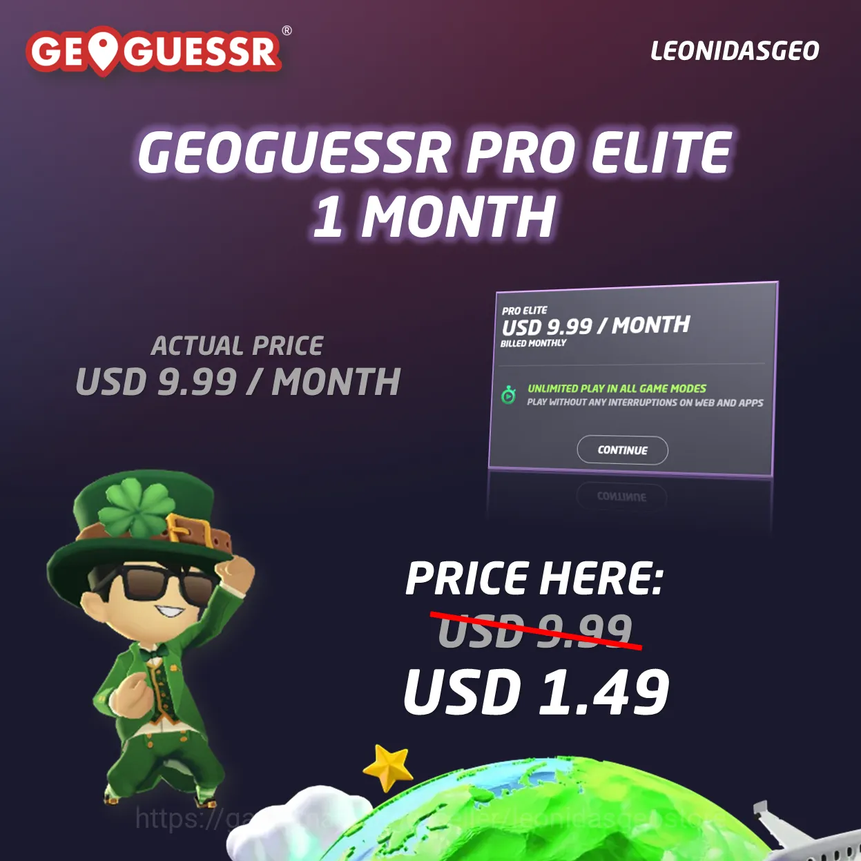 GeoGuessr Accounts Pro Elite GeoGuessr Pro Elite | 1 Month Subscription