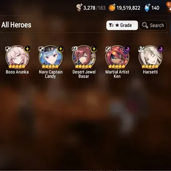 Epic Seven Accounts High-End Global Unverif|5ML(B.Arunka,NCLandy,DJBasar,MAKen,Harsetti)+13*5 RGB|PoH ON|Theater
