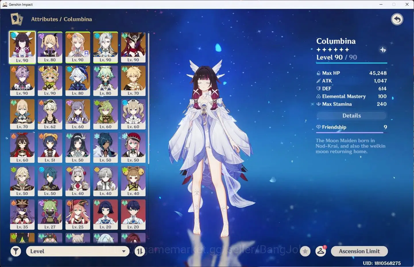 Genshin Impact Accounts ASIA |AR 56|6 Limit+1 Sign|Columbina,Furina,Nicole image 2