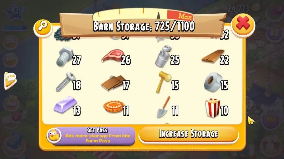 Hay Day Accounts Lvl 43|Barn Storage 1100 + Silo Storage 725|24K Co image 10