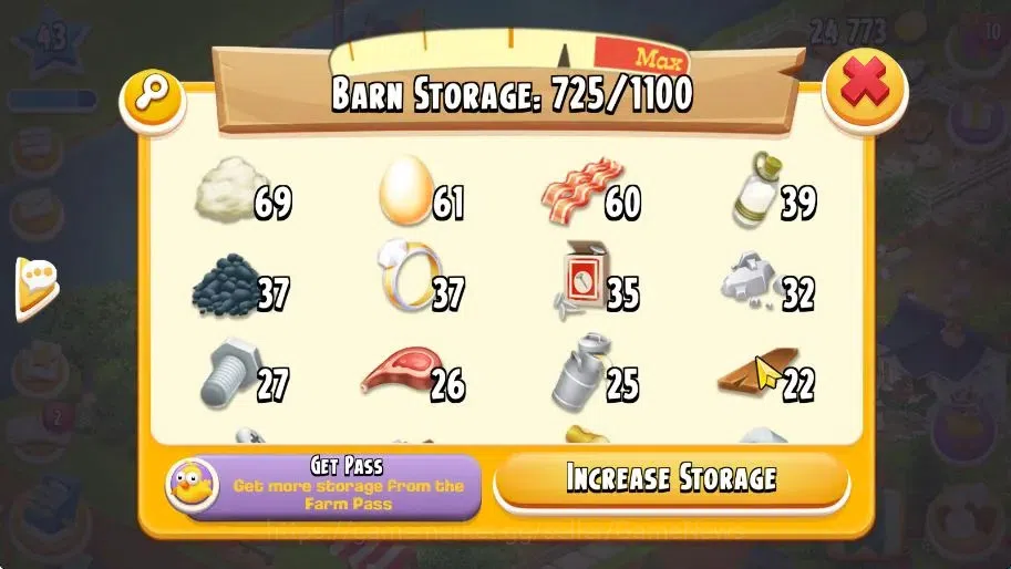 Hay Day Accounts Lvl 43|Barn Storage 1100 + Silo Storage 725|24K Co image 9