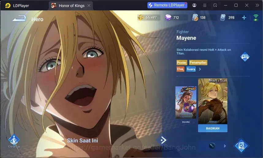 Honor of Kings Accounts Global | 112H 121S | AoT Mayene | LNY Da Qiao | Le image 16