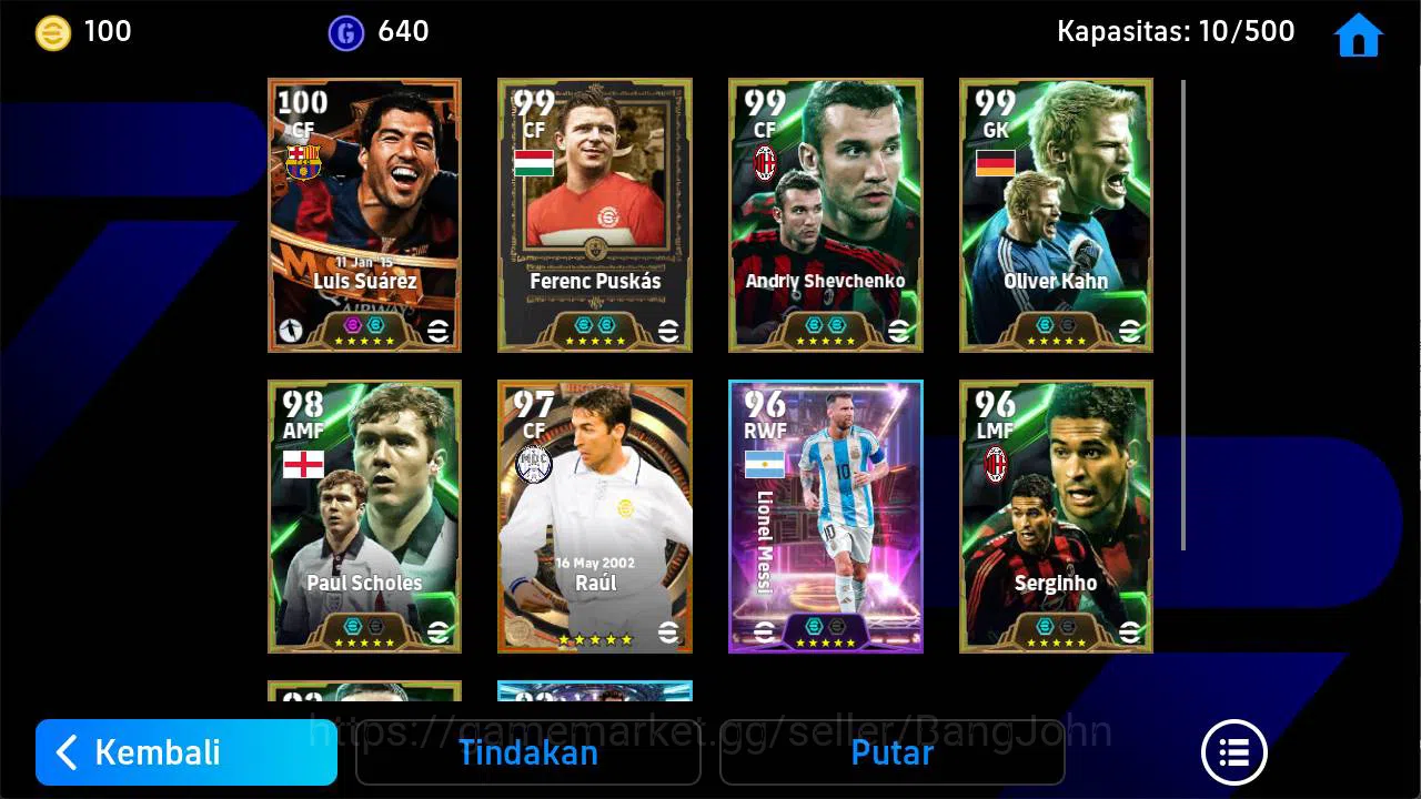 eFootball Accounts Others power 3132 | msn suarez, legend puskas, sevchenko epic, scholes epic, raul legend, serginho epic 4