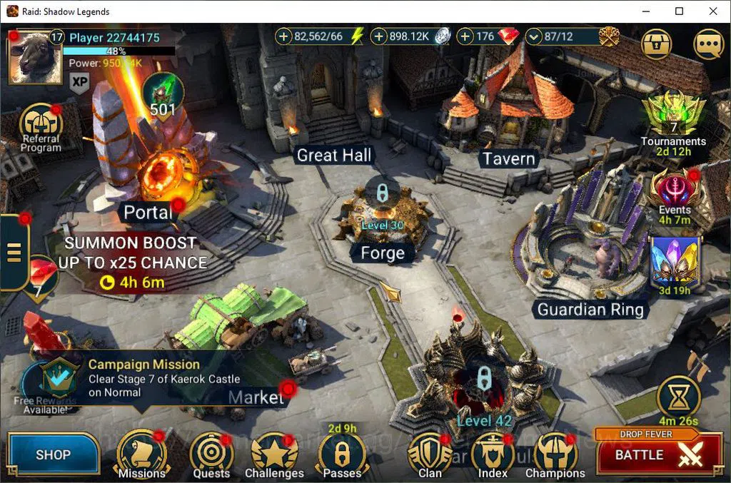 Raid: Shadow Legends Accounts Lv17 950K Power|1 Mythic(Galathir)|23 Legend(Ninja image 1