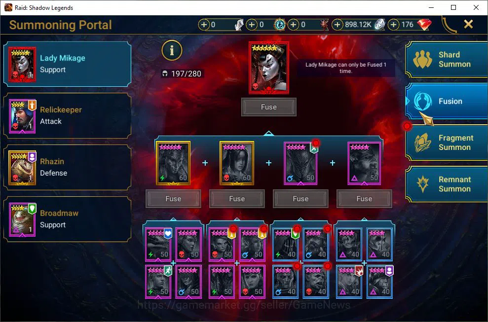 Raid: Shadow Legends Accounts Lv17 950K Power|1 Mythic(Galathir)|23 Legend(Ninja image 8