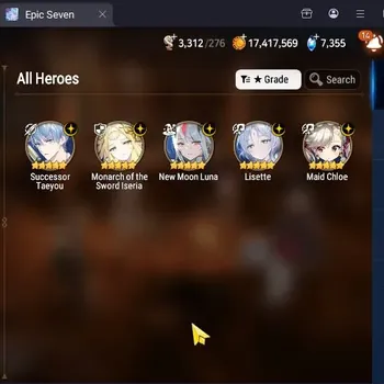 Epic Seven Accounts Starter Global Unverif|Starter|5 ML(ML Iseria,NMLuna,Maid Chloe,Lisette,STaeyou)|PoH ON|Abyss F89|6 Hero