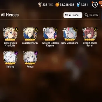 Epic Seven Accounts High-End Global UnVerif|NewEra|7 ML(Salome,Renoa,NM Luna,etc)+Estelle,A Ludwig,AS Flan,Setsuka,etc|102K