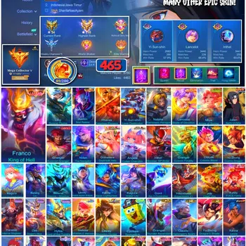 Mobile Legends: Bang Bang Collector #3795 465 Skins | Legend Franco | Collectors Ling, image 1