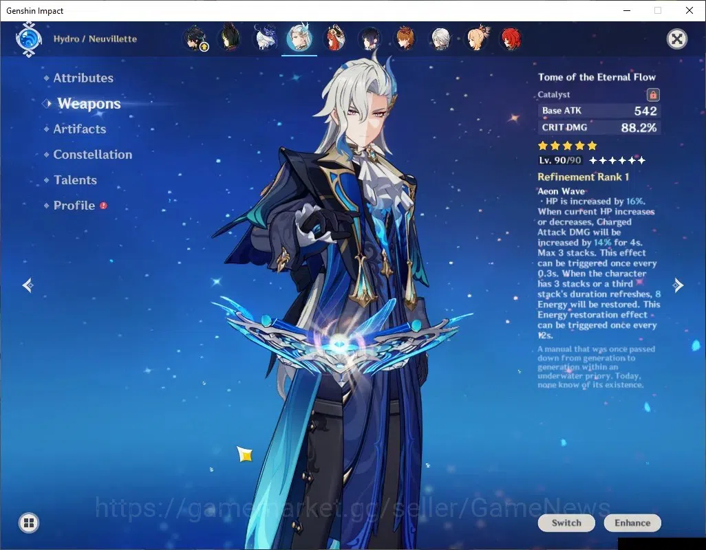 Genshin Impact Accounts End Game ASIA|ENDGAME|4 PremTeam|AR 60|24 10