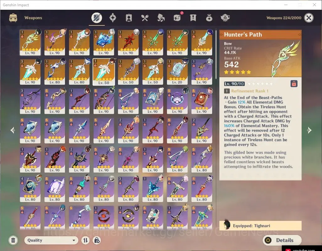 Genshin Impact Accounts End Game ASIA|ENDGAME|4 PremTeam|AR 60|24 15