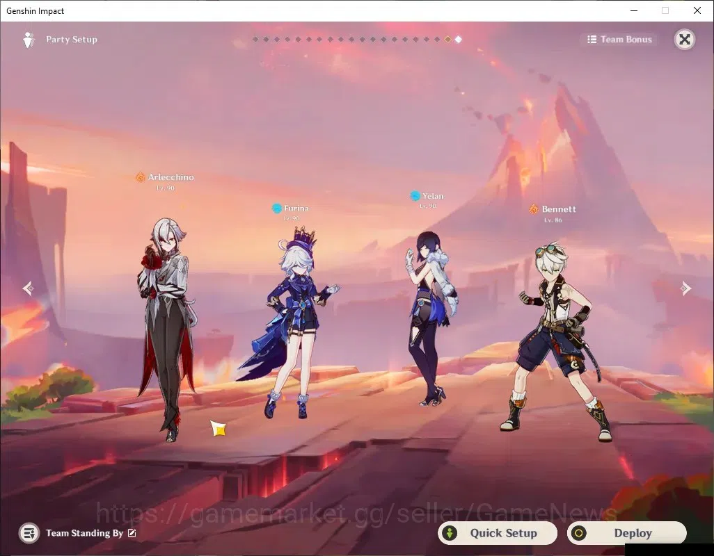Genshin Impact Accounts End Game ASIA|ENDGAME|4 PremTeam|AR 60|24 6