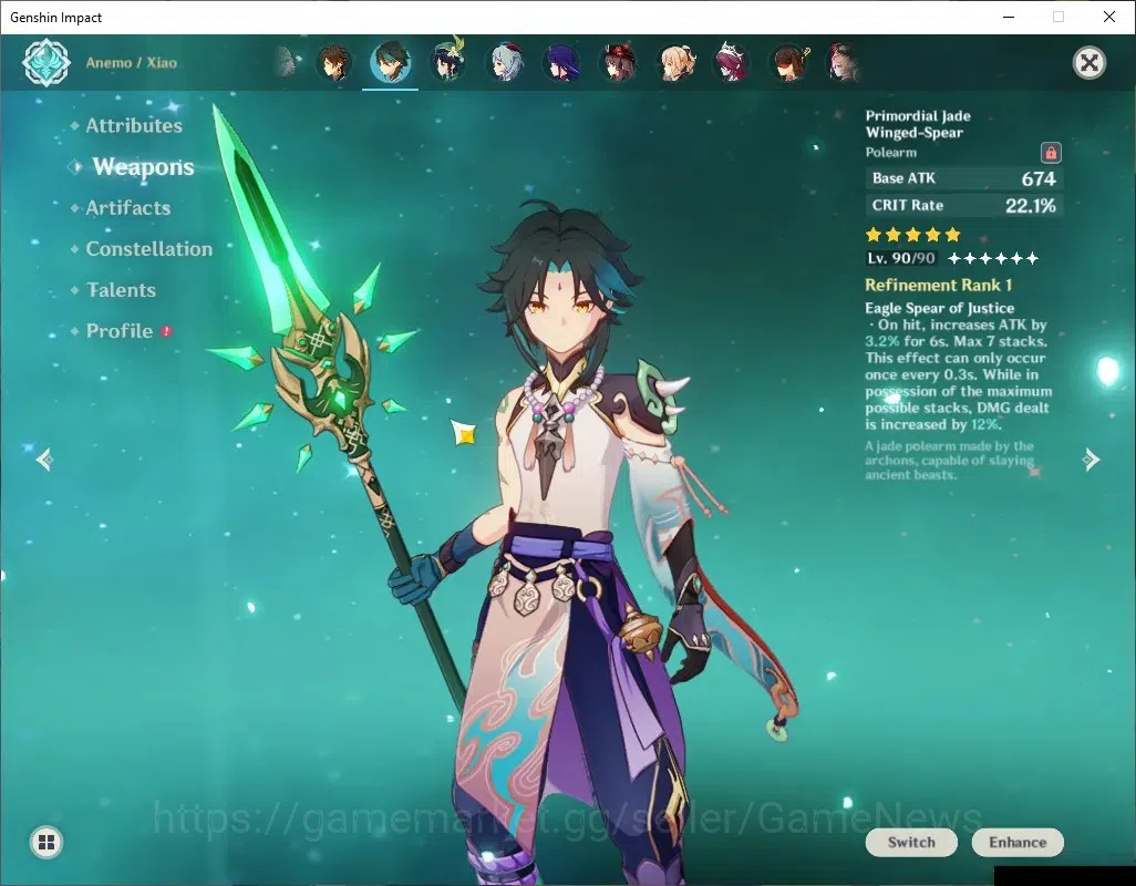 Genshin Impact Accounts End Game ASIA|ENDGAME|4 PremTeam|AR 60|24 9
