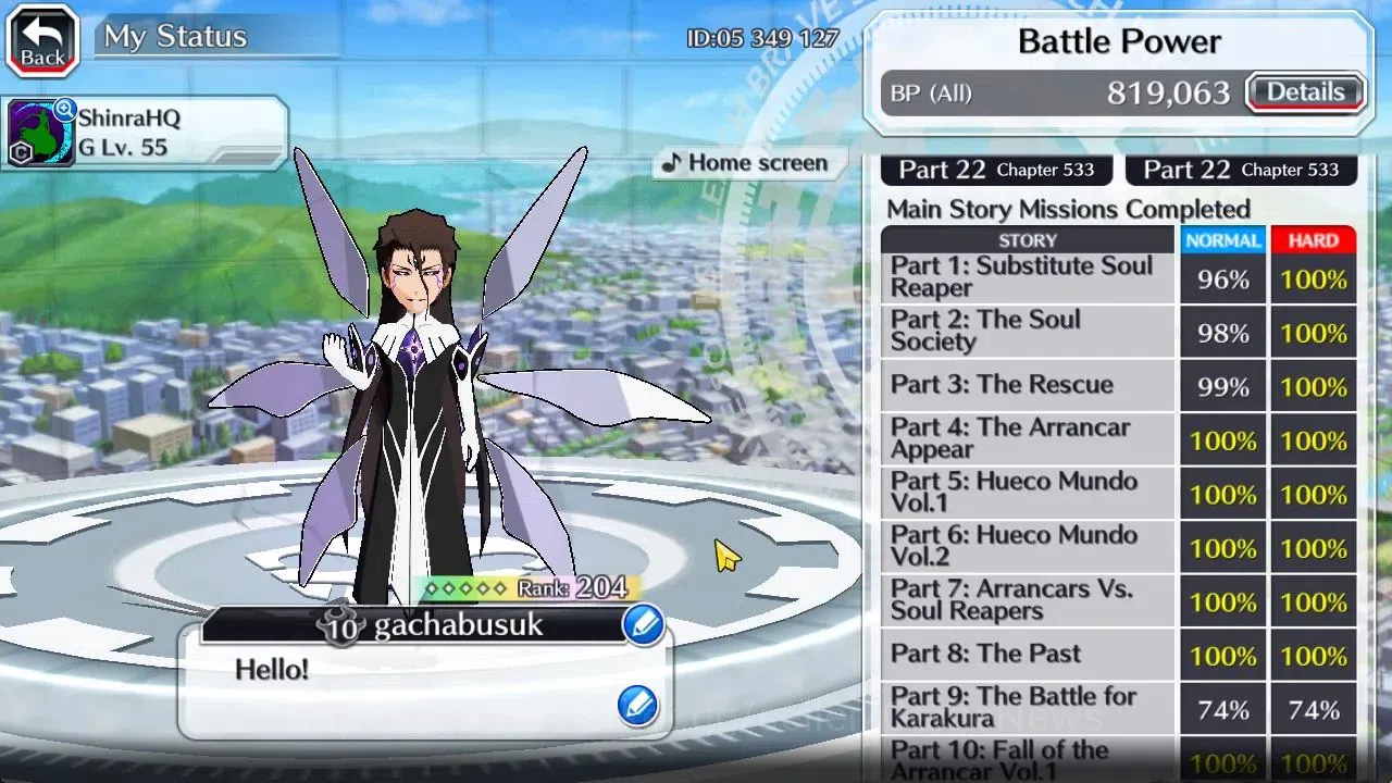 Bleach: Brave Souls Accounts [GLOBAL]51K Orb|10th Anniv Ichigo,Rukia,Nemu TYBW2 image 4