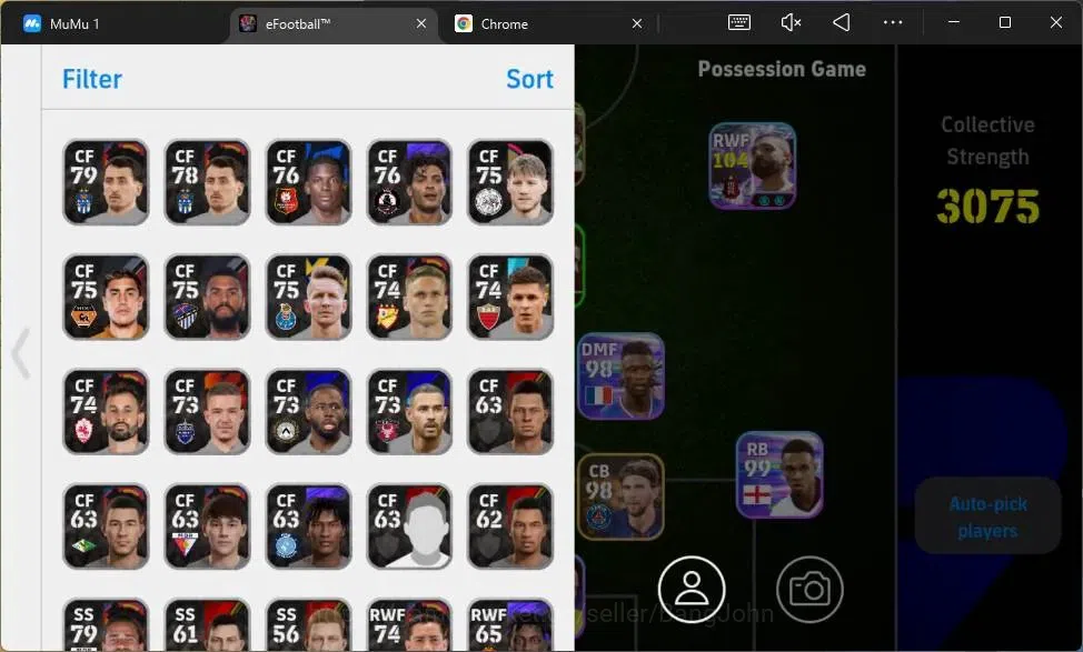 eFootball Accounts Android | PW 3075 | Epic Lampard, Shevchenko | Sho image 1