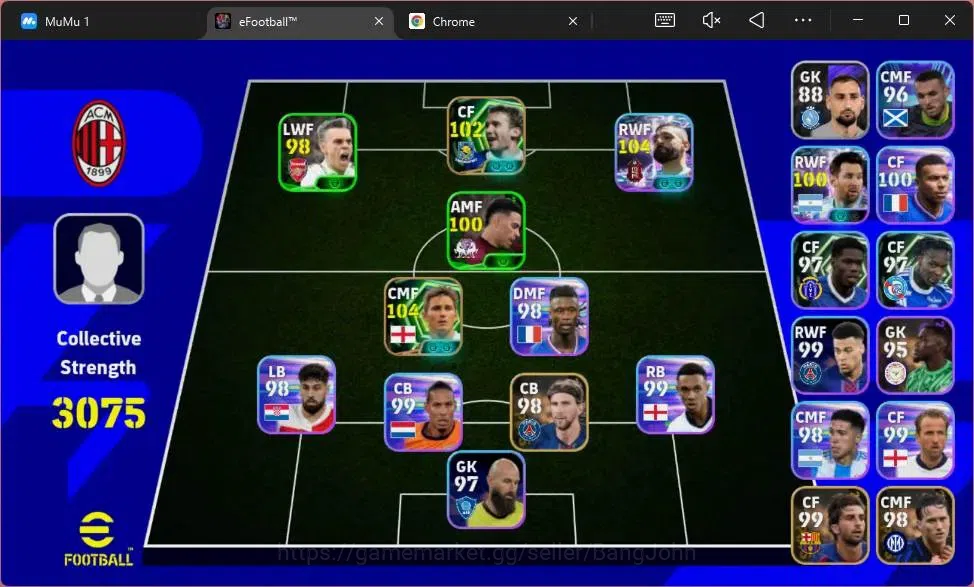 eFootball Accounts Android | PW 3075 | Epic Lampard, Shevchenko | Sho image 2