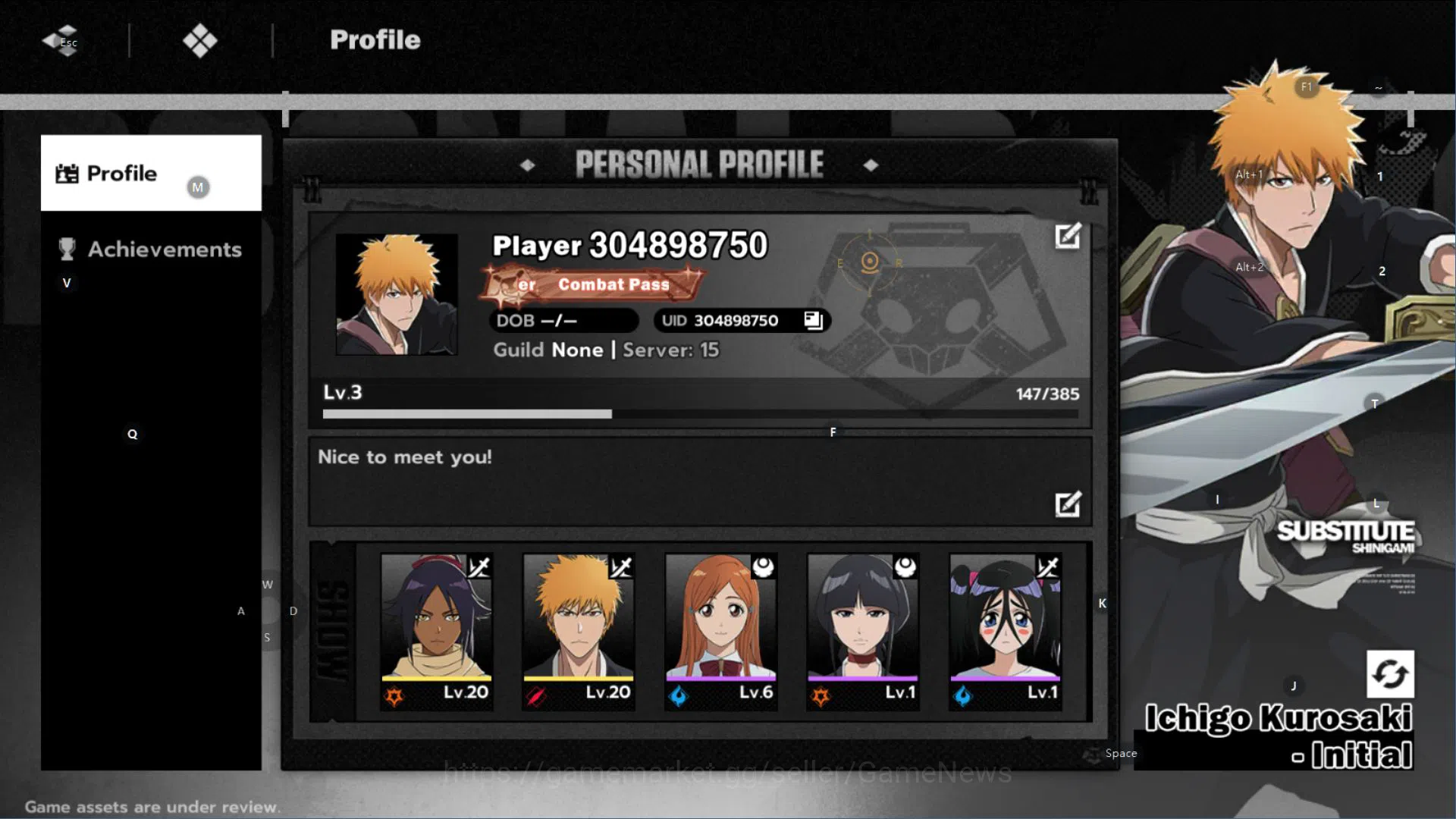 BLEACH: Soul Resonance Accounts Nuverse SEA|STARTER Lv3|2 SRR(Ichigo B1+Yoruichi)6 image 20