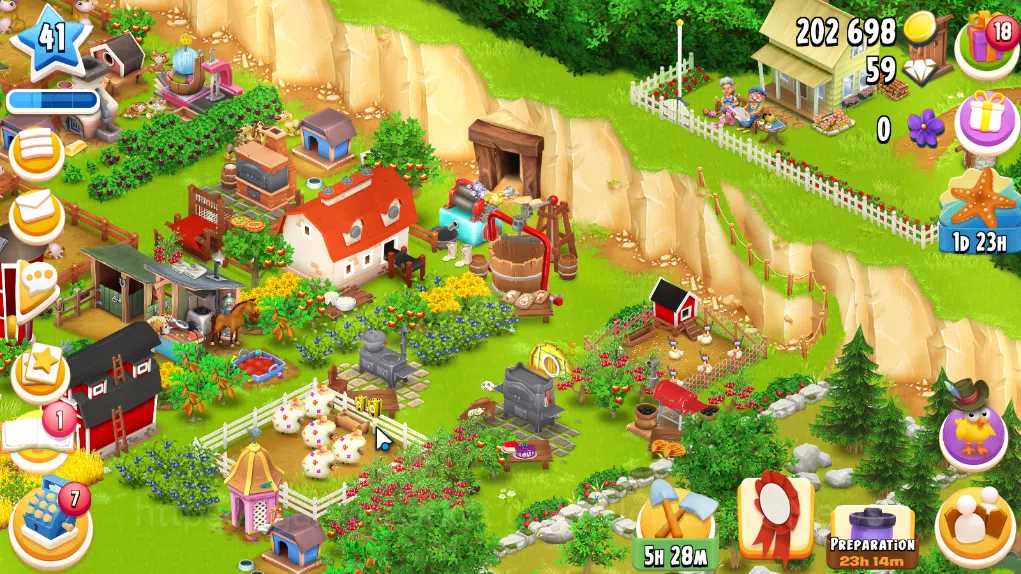 Hay Day Accounts Level 41 | Barn Storage 1100 + Silo Storage 625 | 202k Coins, 59 Diamonds |CN ON|Log Supercell ID|Take 2