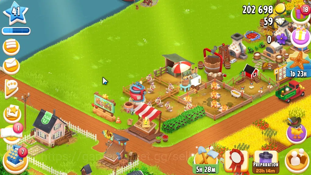 Hay Day Accounts Level 41 | Barn Storage 1100 + Silo Storage 625 | 202k Coins, 59 Diamonds |CN ON|Log Supercell ID|Take 4