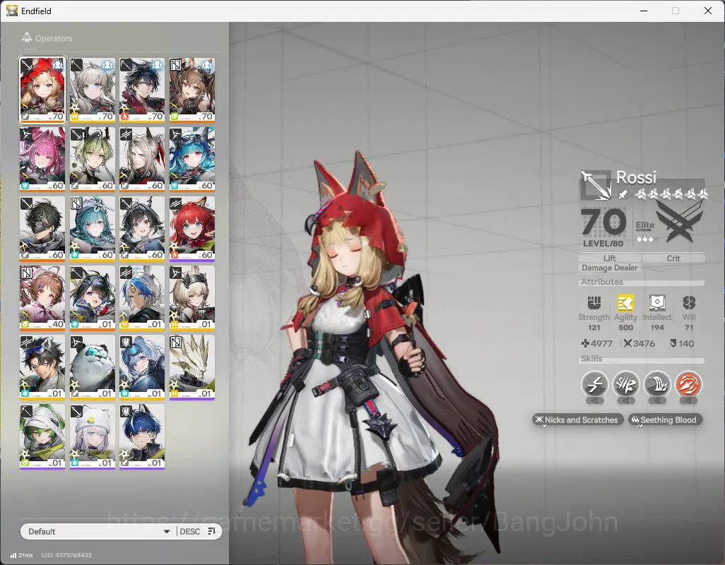 ASIA | LVL 54| WP 6s 14| Rossi sign, Gilberta sign, Yvonne, lifeng, pogra, Last rite sign, Ardelia sign, Check SS AKE308B Arknights: Endfield Accounts ASIA | LVL 54| WP 6s 14| Rossi sign, Gilberta sign image 1