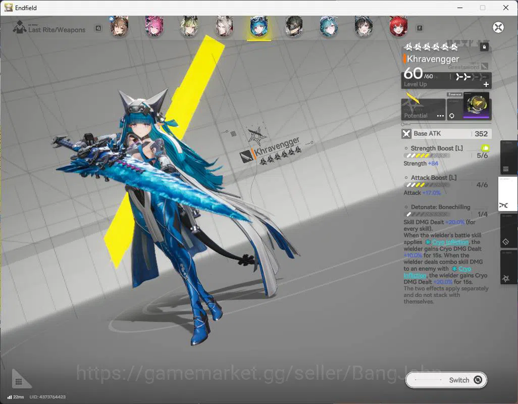 Arknights: Endfield Accounts ASIA | LVL 54| WP 6s 14| Rossi sign, Gilberta sign, Yvonne, lifeng, pogra, Last rite sign 17