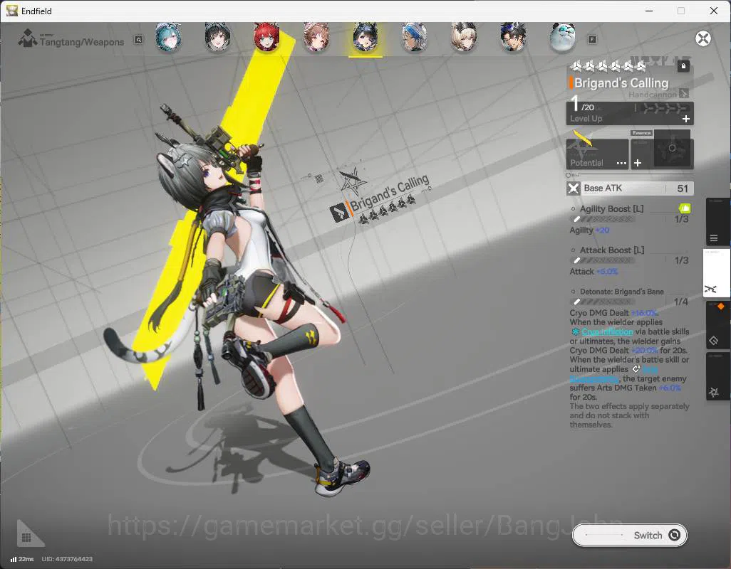 Arknights: Endfield Accounts ASIA | LVL 54| WP 6s 14| Rossi sign, Gilberta sign, Yvonne, lifeng, pogra, Last rite sign 19