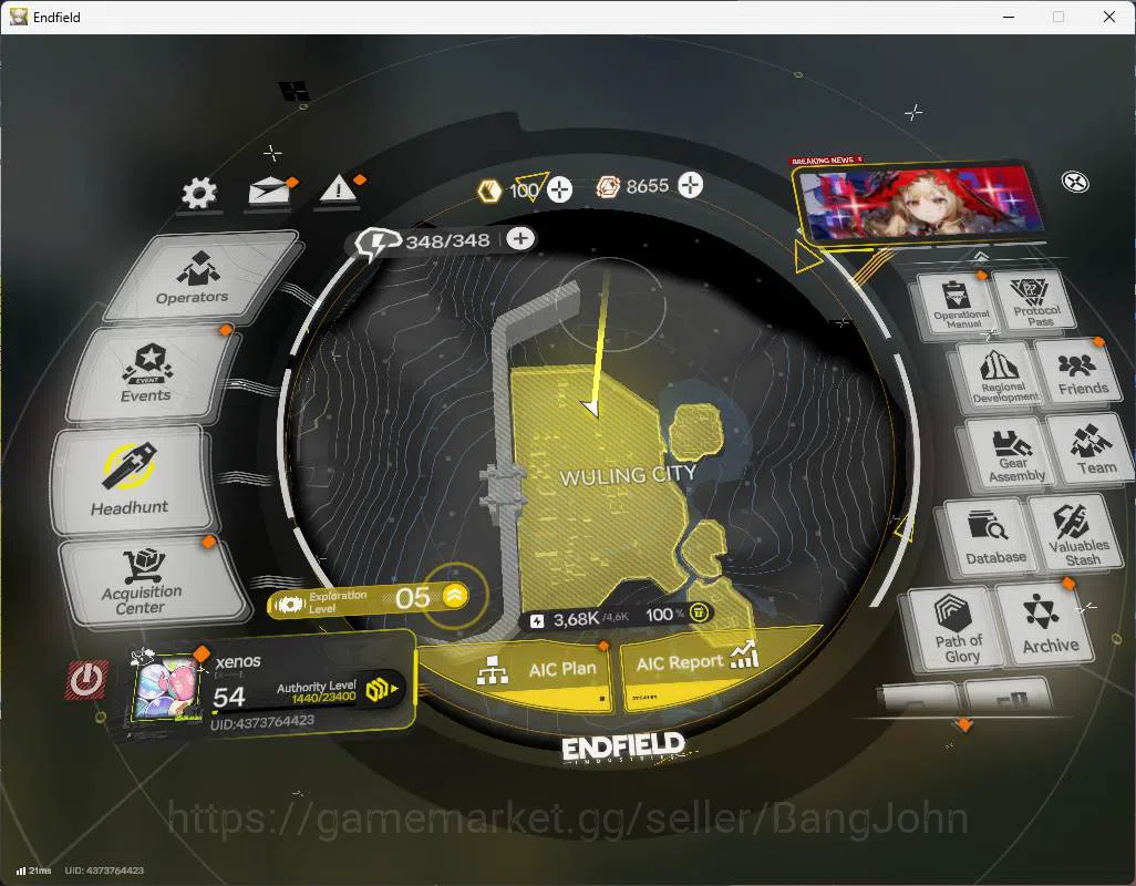 Arknights: Endfield Accounts ASIA | LVL 54| WP 6s 14| Rossi sign, Gilberta sign, Yvonne, lifeng, pogra, Last rite sign 3